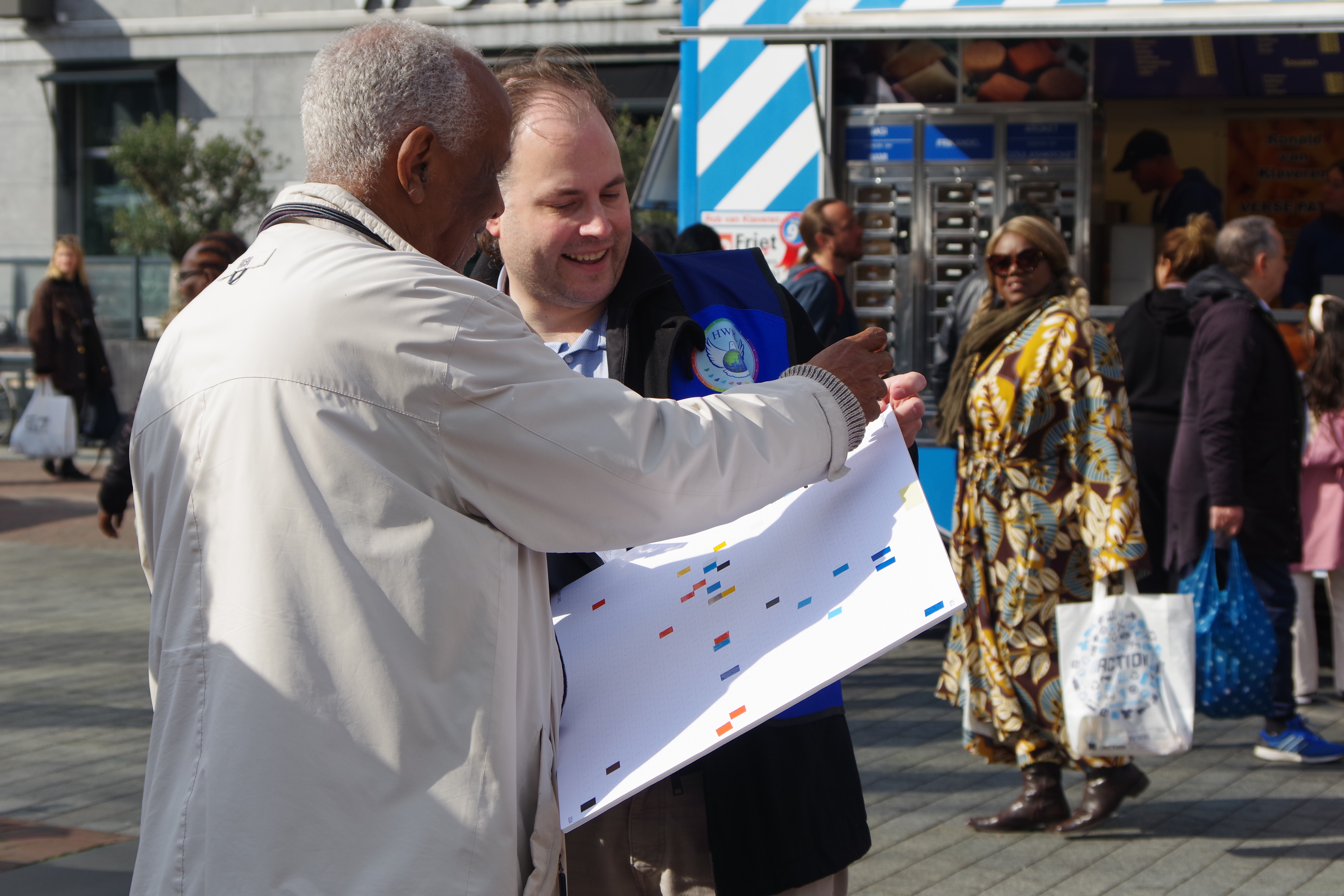A Senior Participating in the Paint For Peace Project